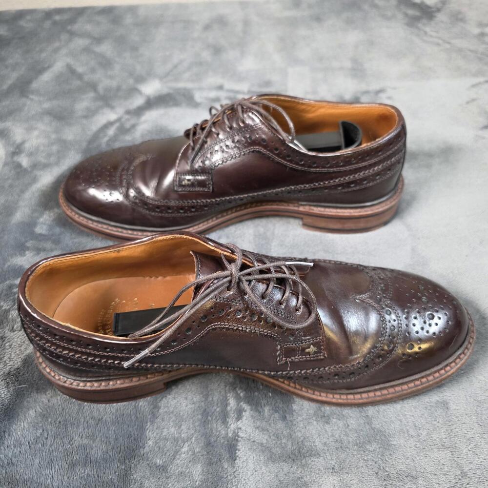 J Crew Ludlow Wing Tip Dress Shoes Brown Mens 7.5 D 09494 - Picture 7 of 12